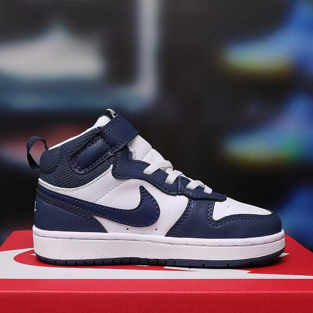 Air Force workwear mid-cut Velcro" white, Navy"