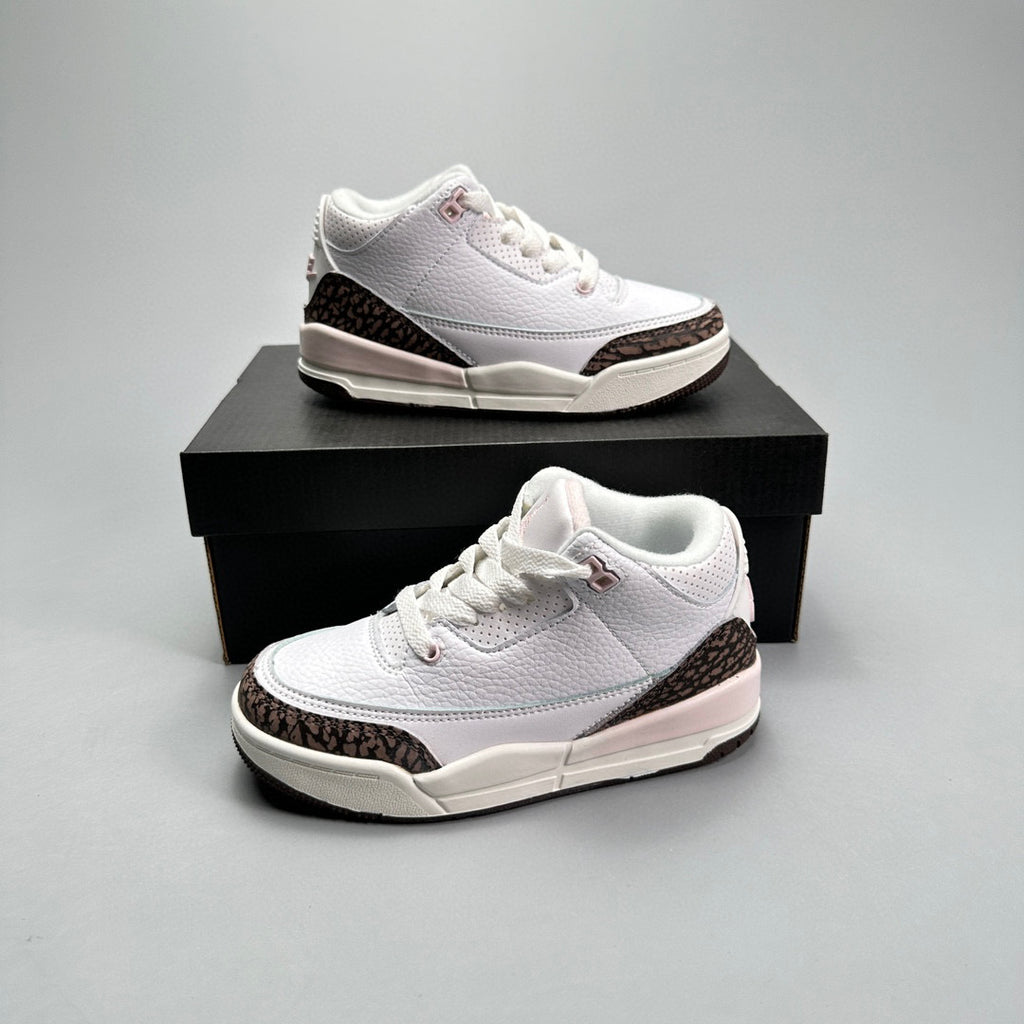 Jordan 3 children's shoes" white, dark brown"