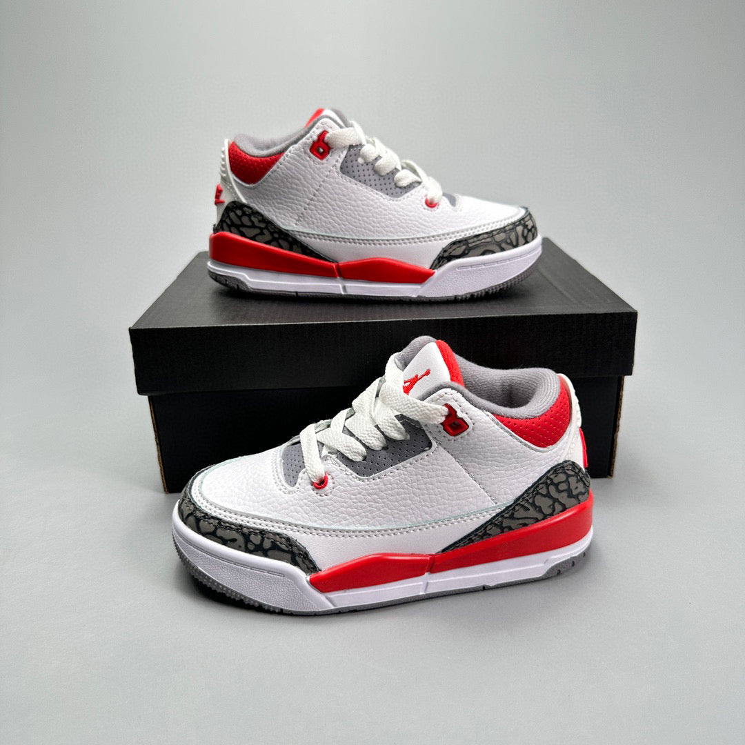 Jordan 3 children's shoes" white, red"