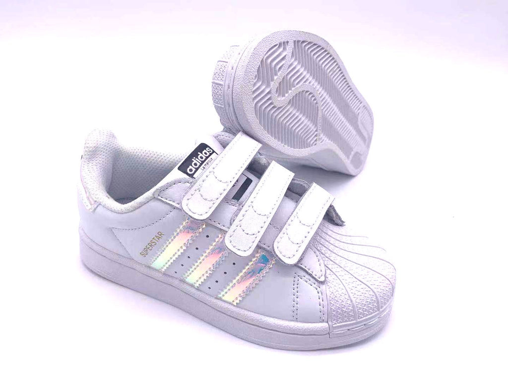 Adidas classic shell toe children's shoes" white, pink"