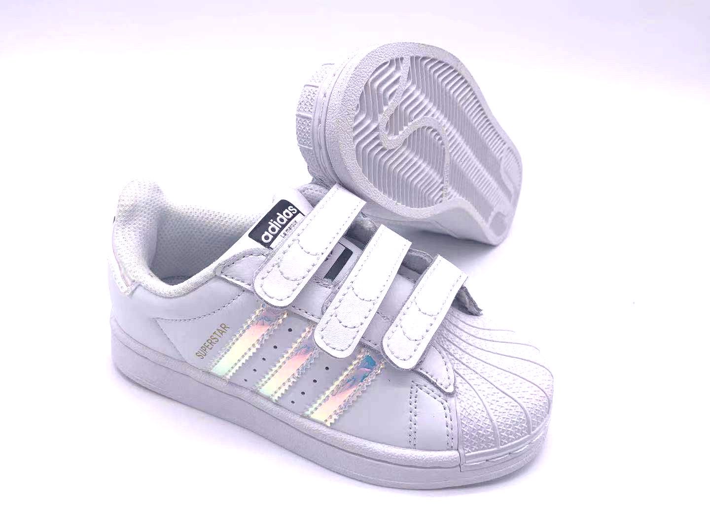 Adidas classic shell toe children's shoes" white, pink"