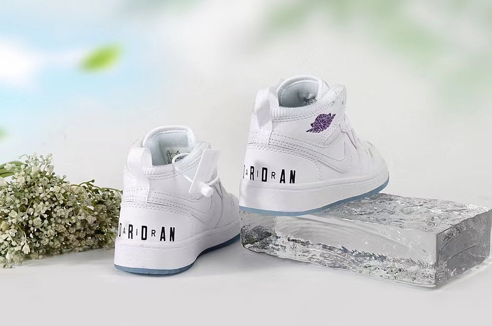 Jordan AJ1 children's shoes" white"