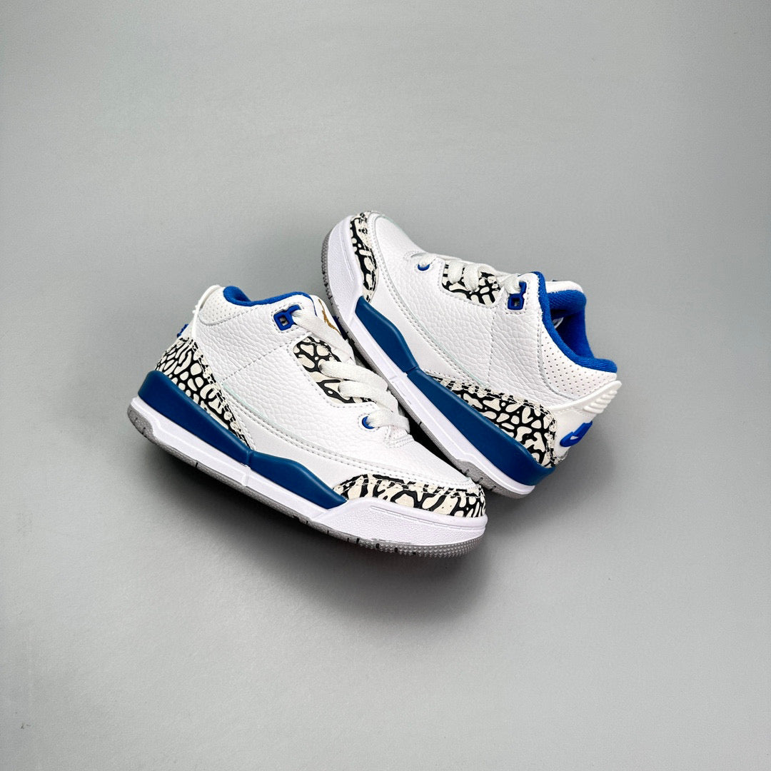 Jordan 3 children's shoes" white, blue"