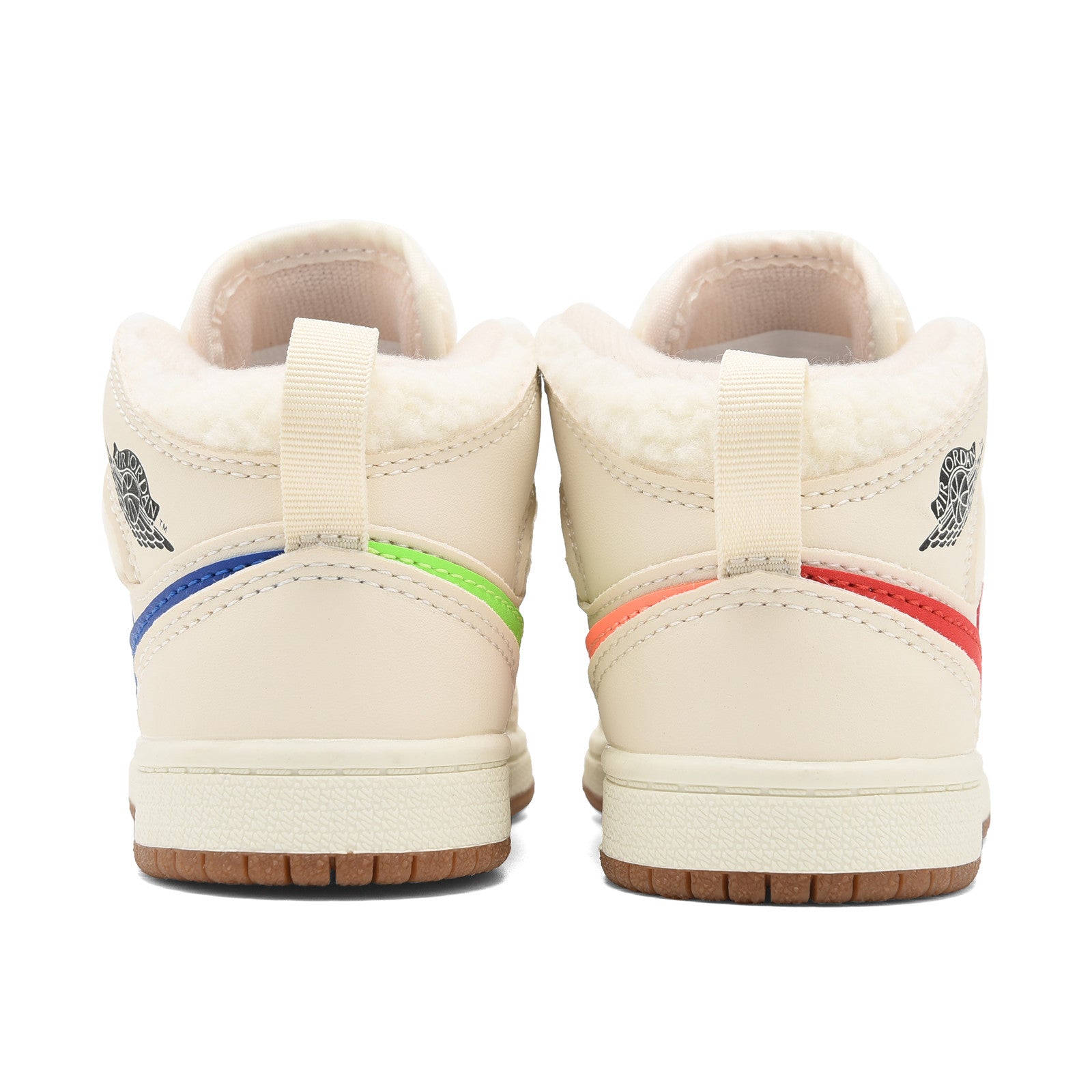AJ-127" cream, neon green, blue"