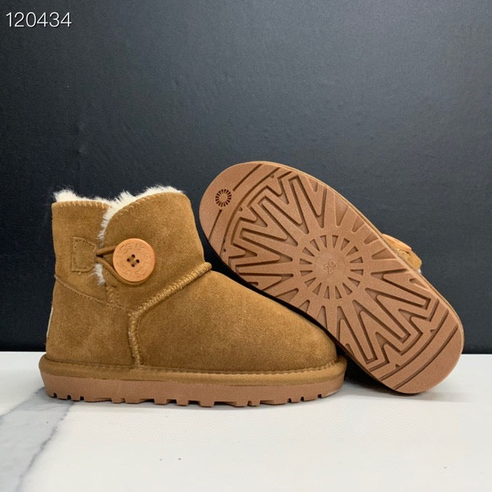 UGG mahogany buckle children's snow boots" brown"