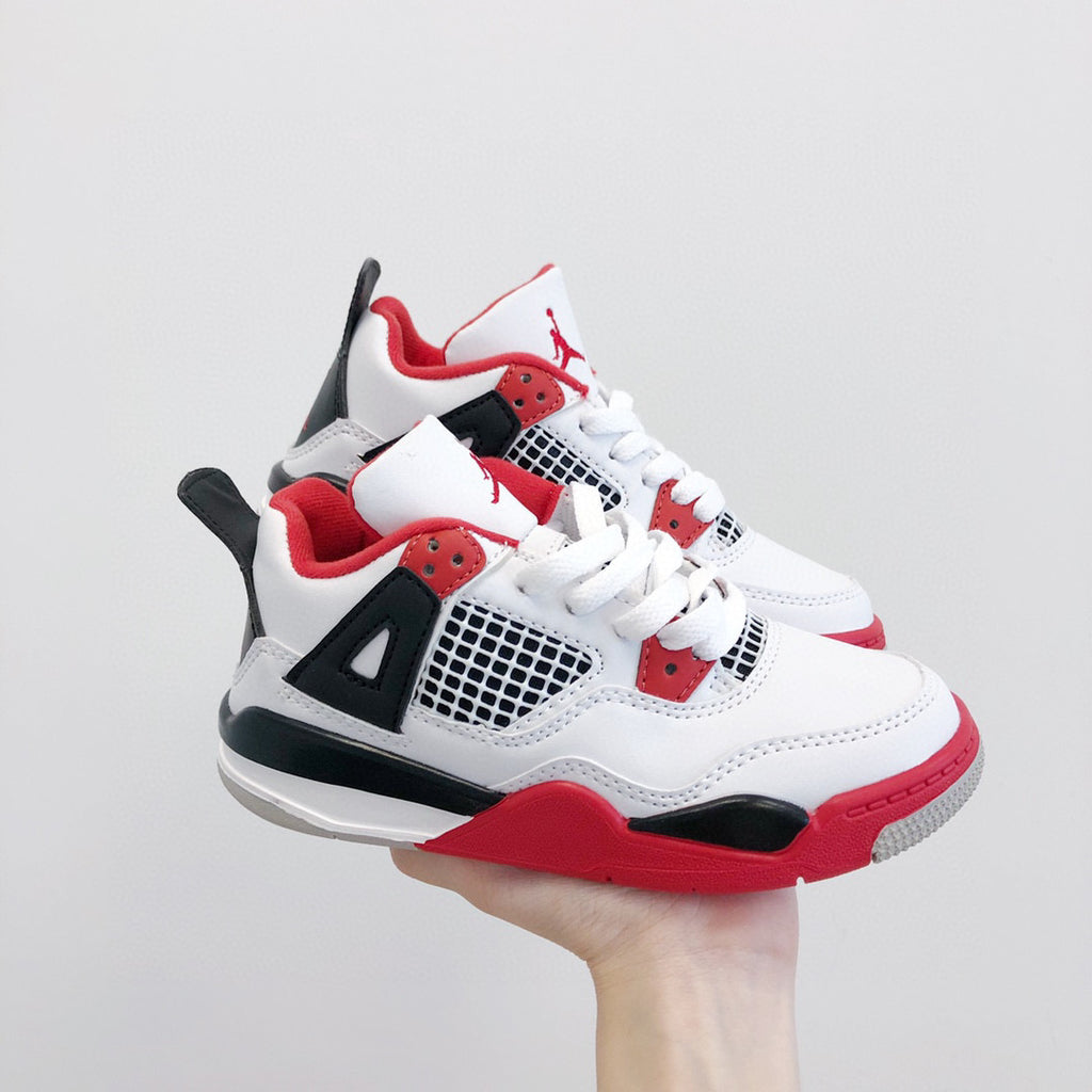 Joe 4 top layer children's shoes" white, black, red"