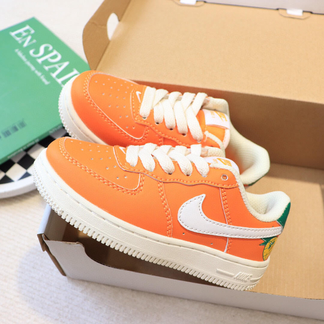 Air Force low-top lace-up sneakers" Orange"