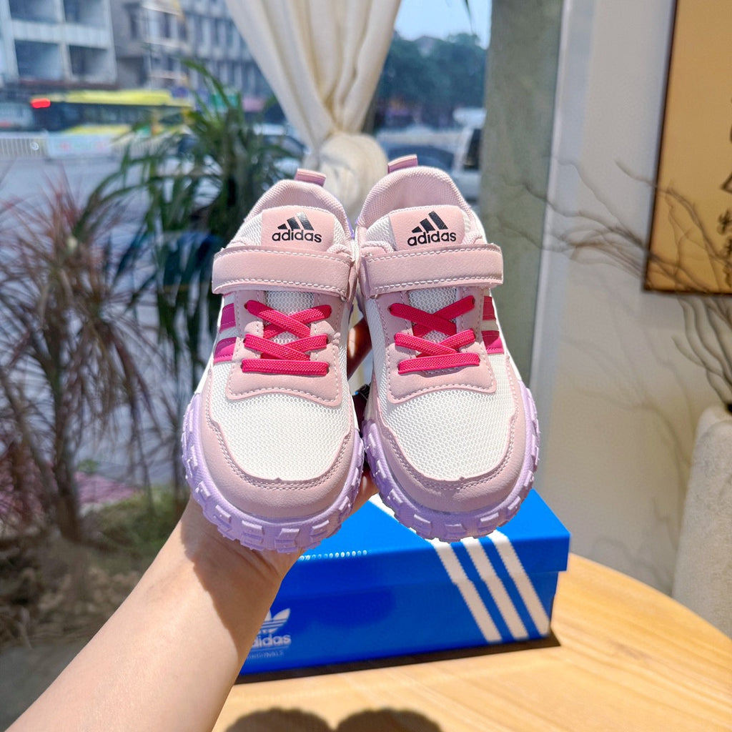 adidas mesh casual hiking shoes" pink, purple, cream"