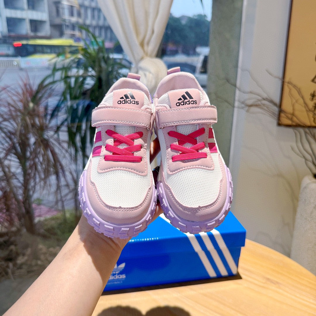adidas mesh casual hiking shoes" pink, purple, cream"