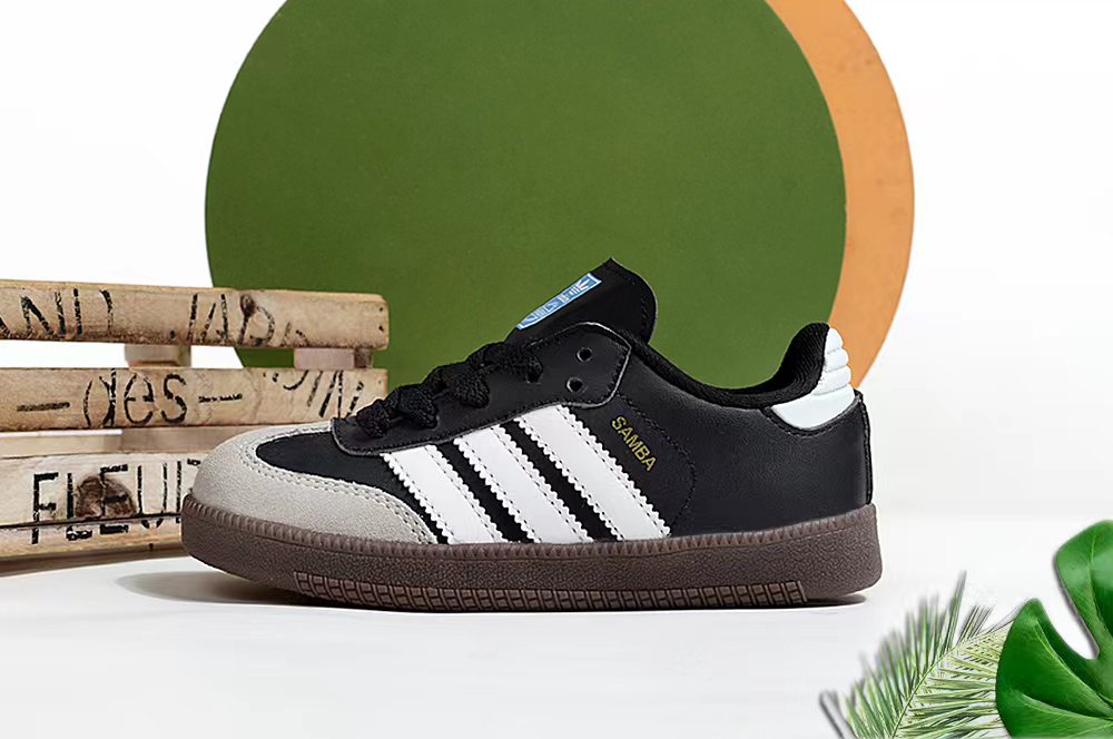 Adidas children's training shoes" white, black"