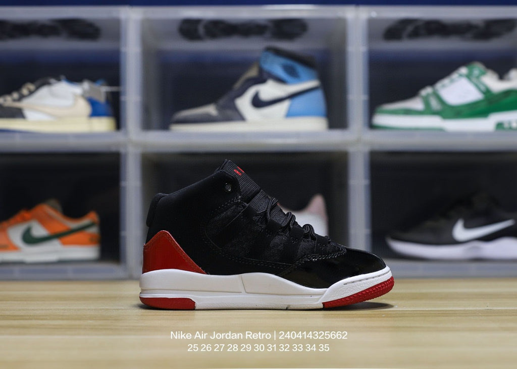 Jordan trendy children's shoes" black, red"