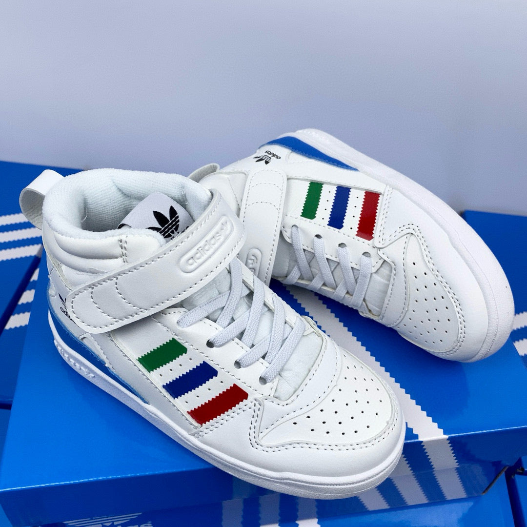 Adidas 84 high-top children's shoes" white"