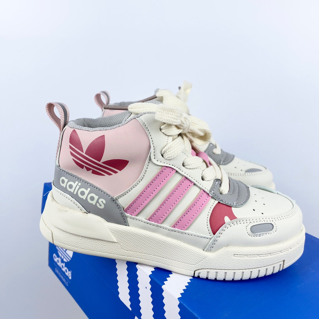 Adidas mid-section sneakers" white, pink'