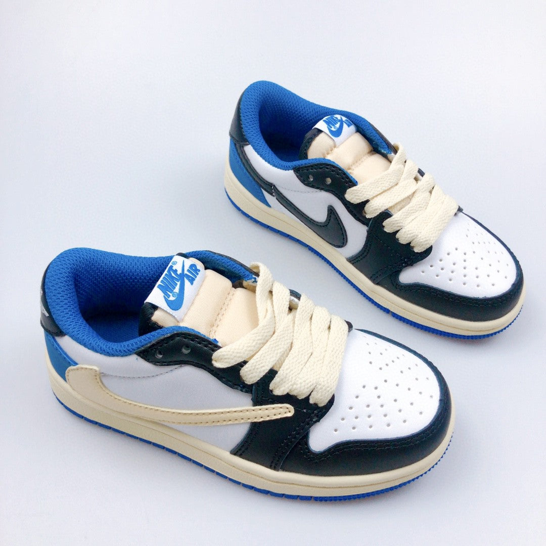 Jordan low-top reverse hook black warrior" white, cream, blue"