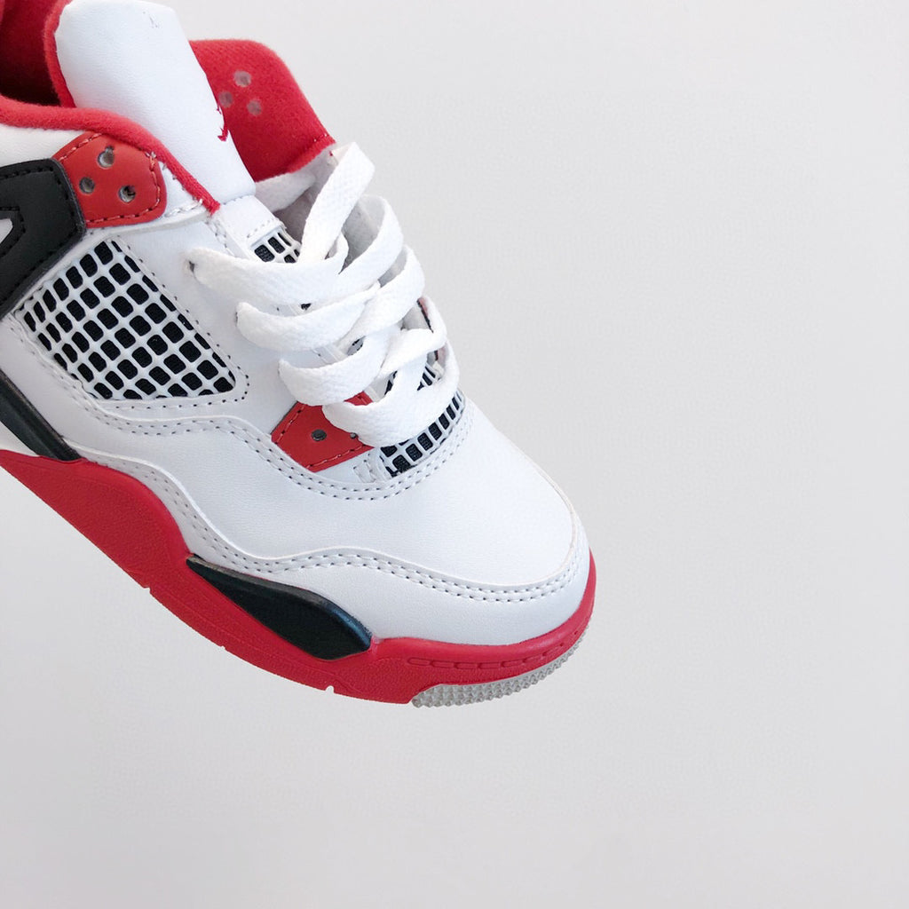 Joe 4 top layer children's shoes" white, black, red"
