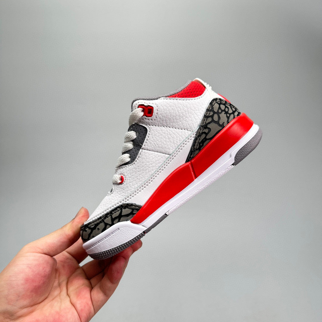 Jordan 3 children's shoes" white, red"