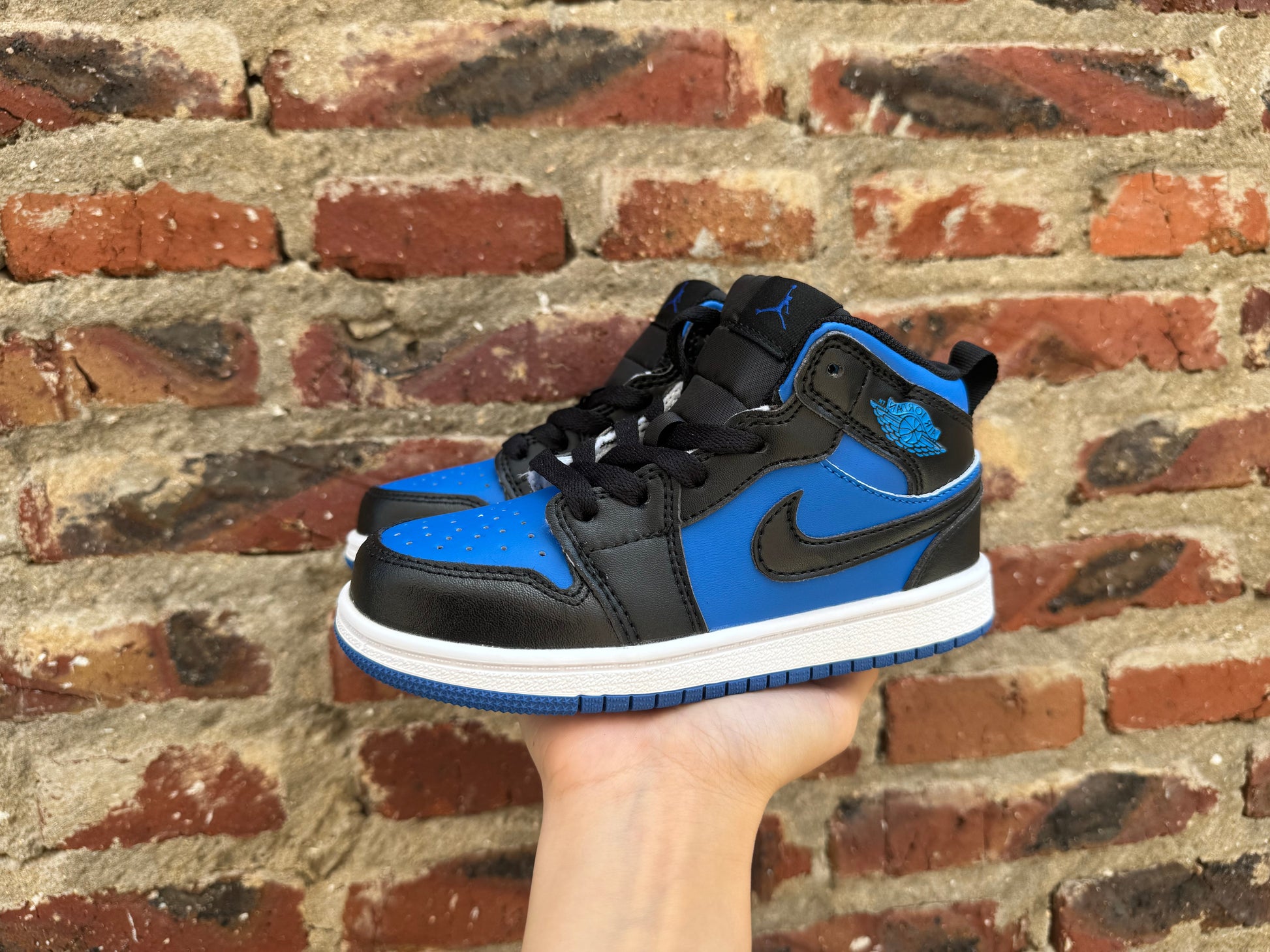 Joe 1 lace up" white, blue"