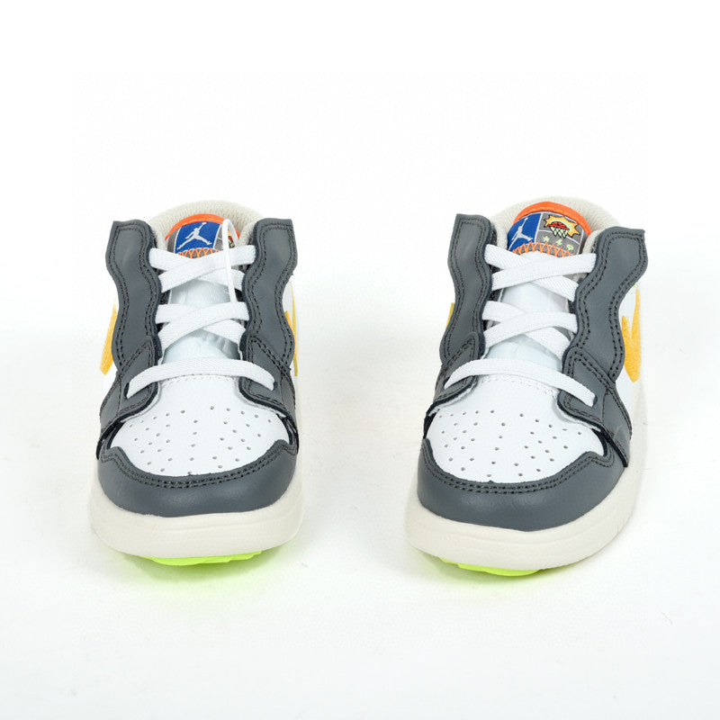 Jordan low top elastic band" white, gray, yellow, orange"