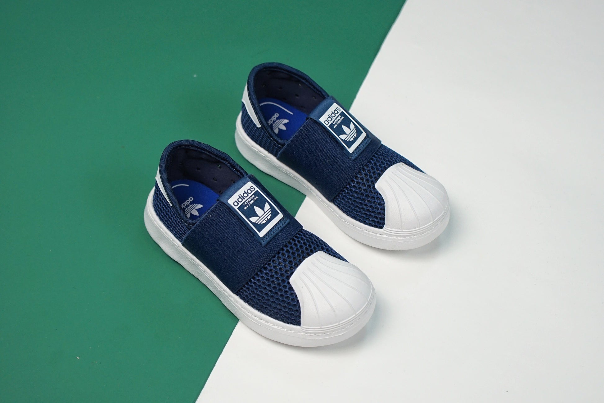 AD one-step soft shell mesh bandage shoes" navy"