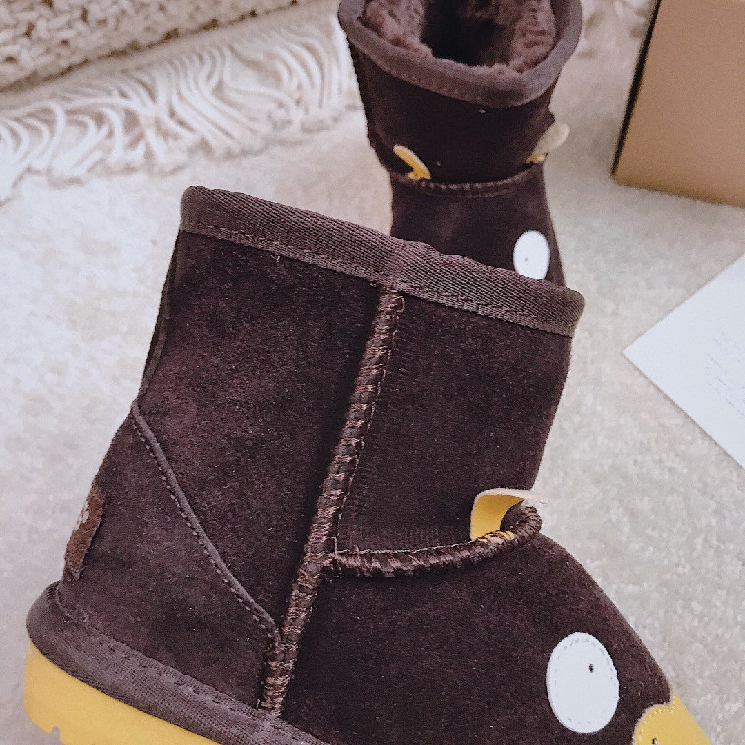 UGG children's shoes cartoon series" dark brown"
