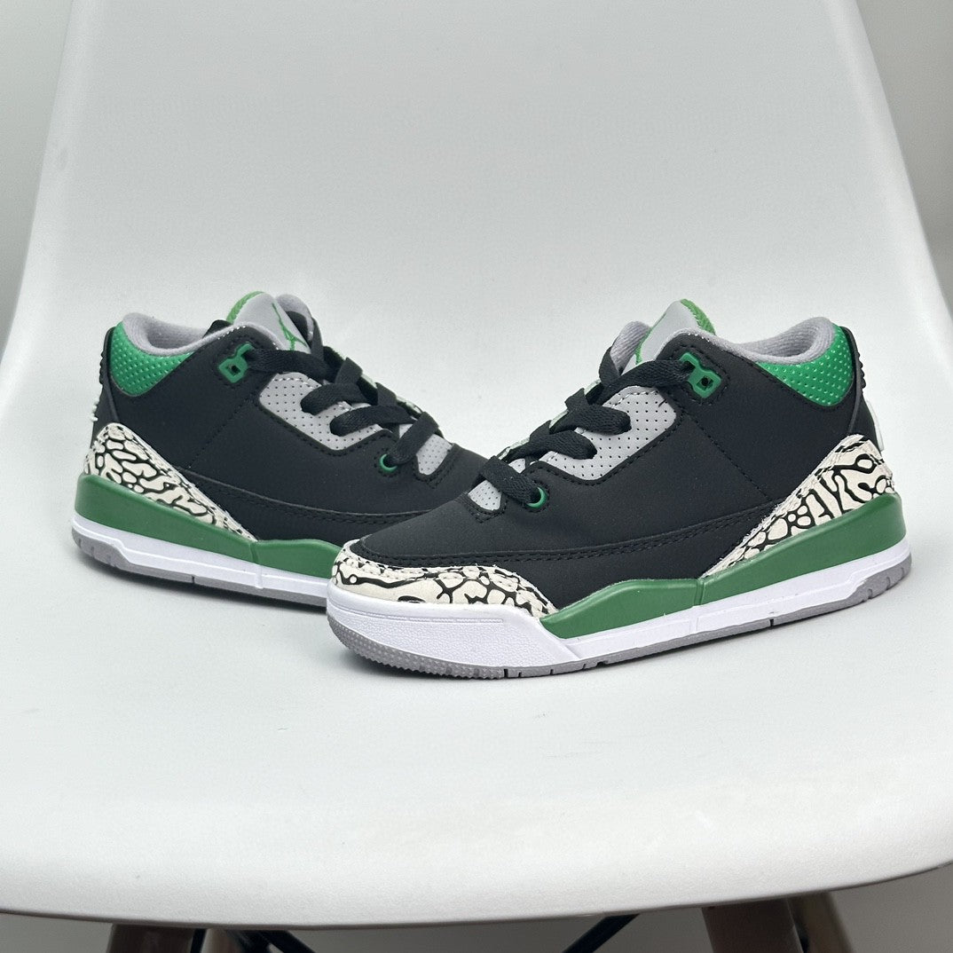 Jordan 3 children's shoes" black, green"