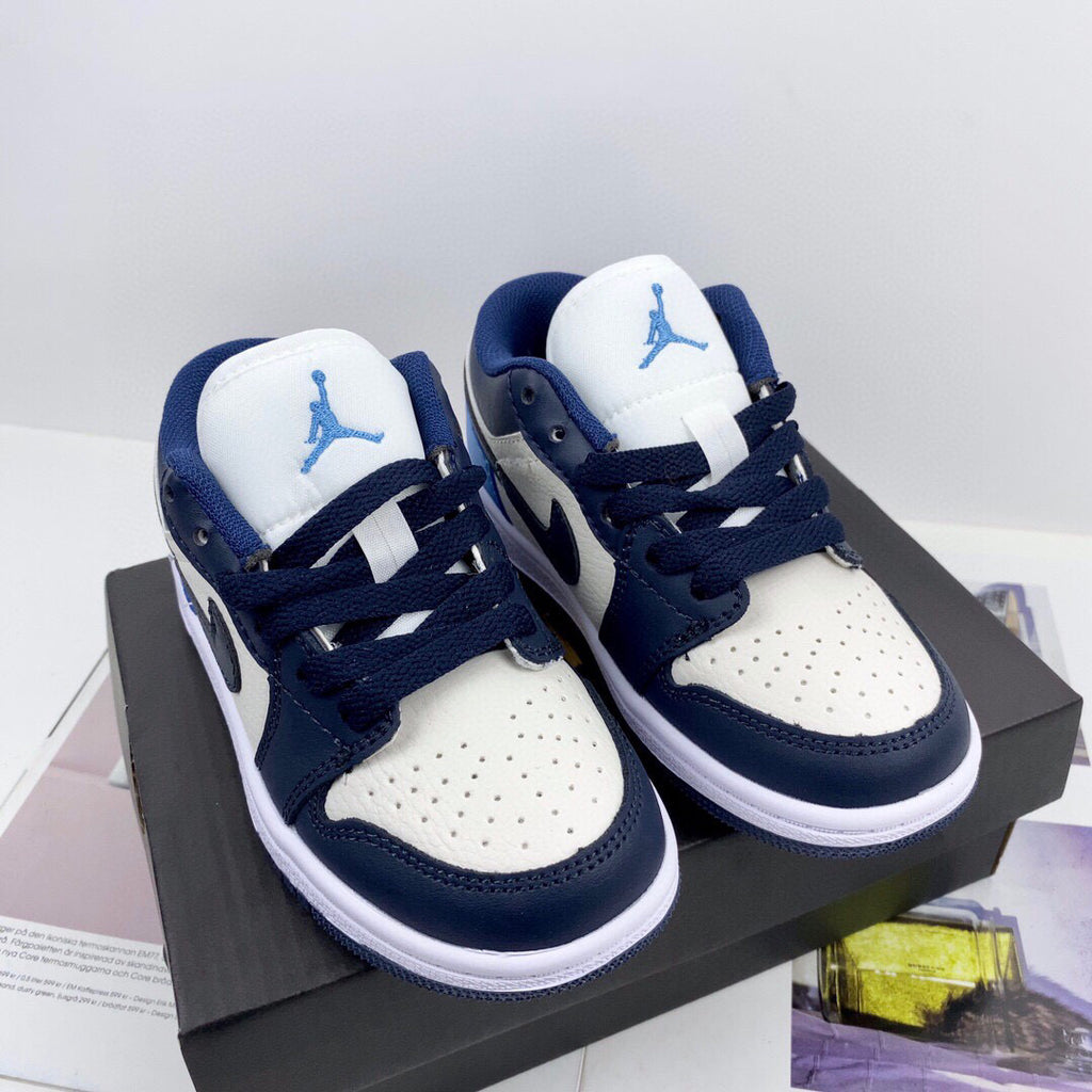 Joe 1 low-top children's shoes" Cream, Navy"