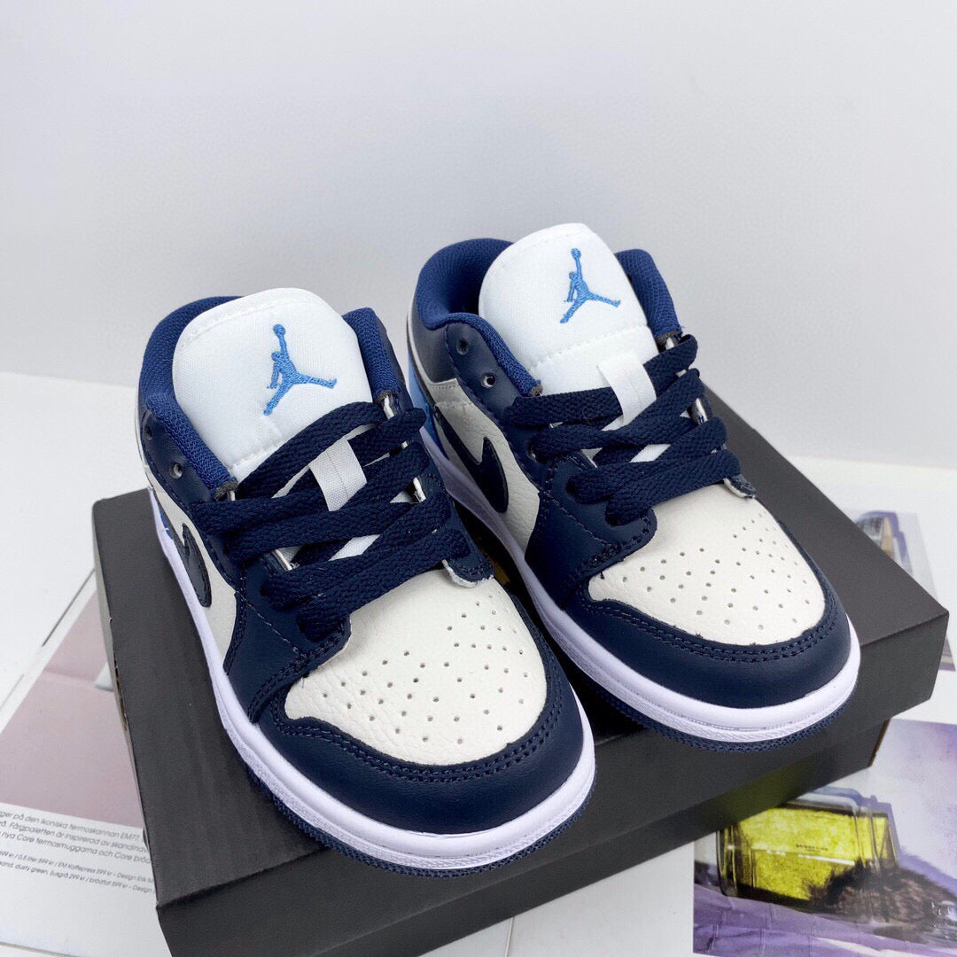 Joe 1 low-top children's shoes" Cream, Navy"