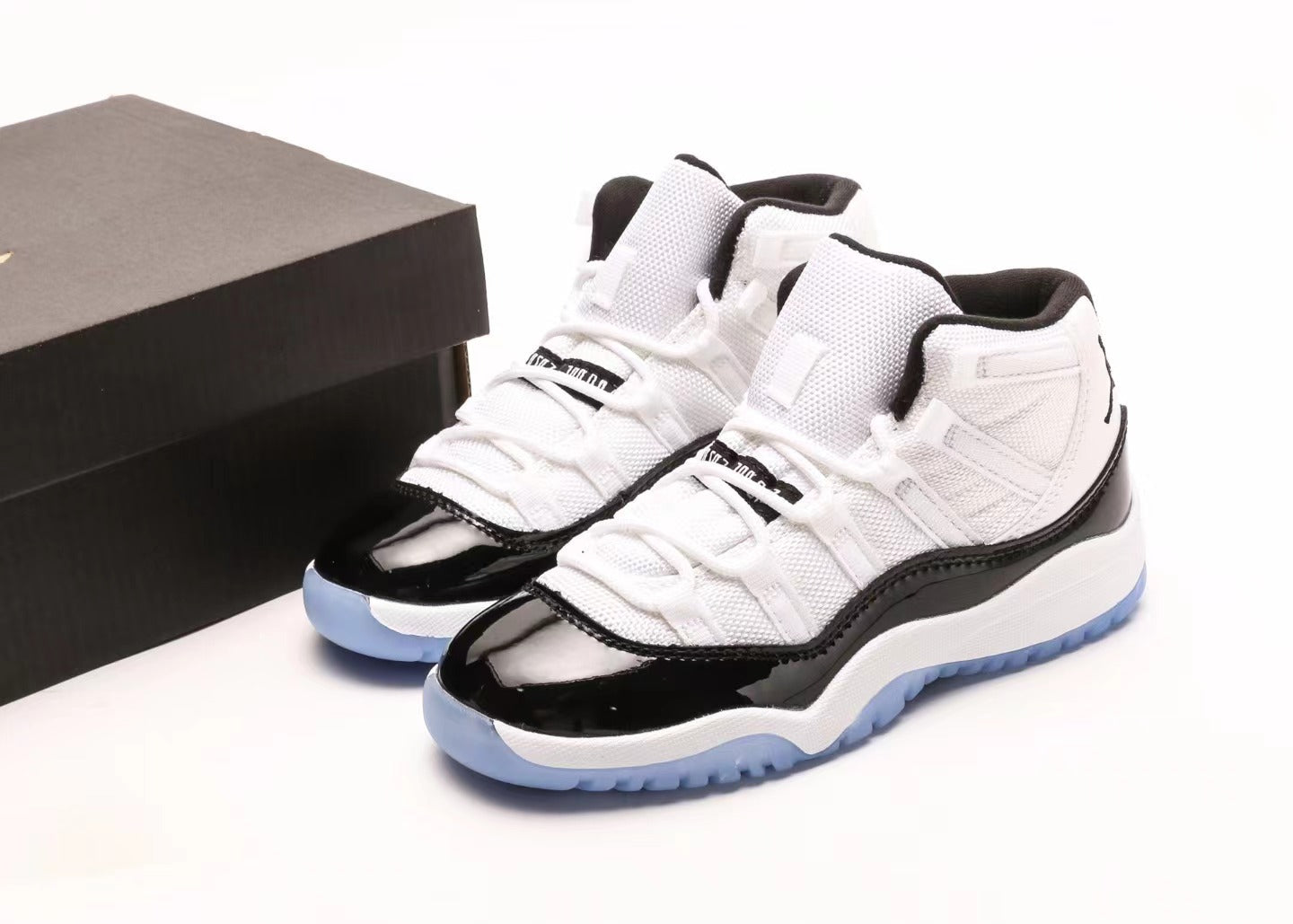 Joe 11 high-top high-quality children's shoes" basketball" white, black, blue"
