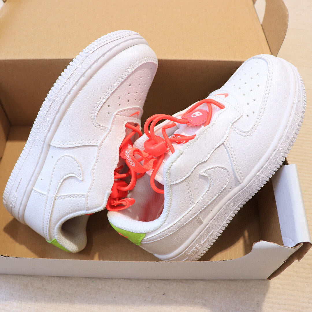 Air Force low-top lace-up sneakers" white"