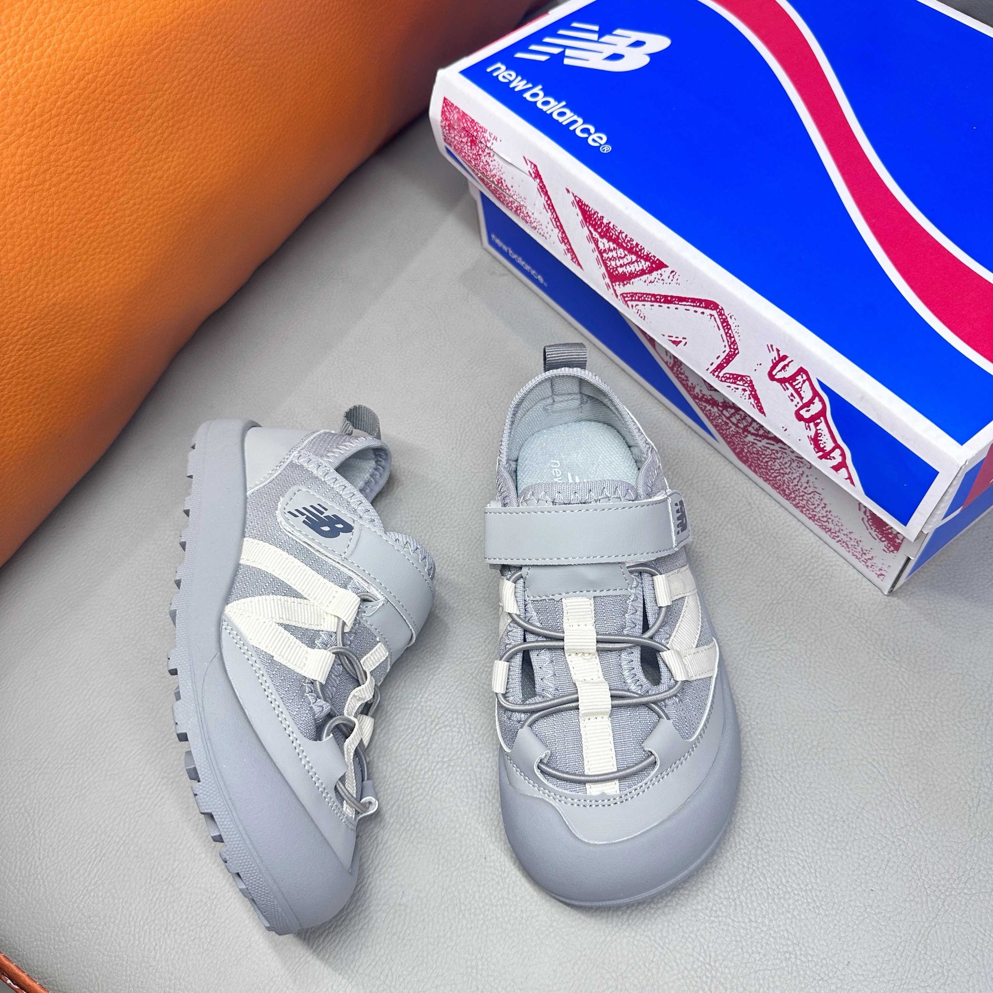 N3205 Velcro Sandals "light -grey "
