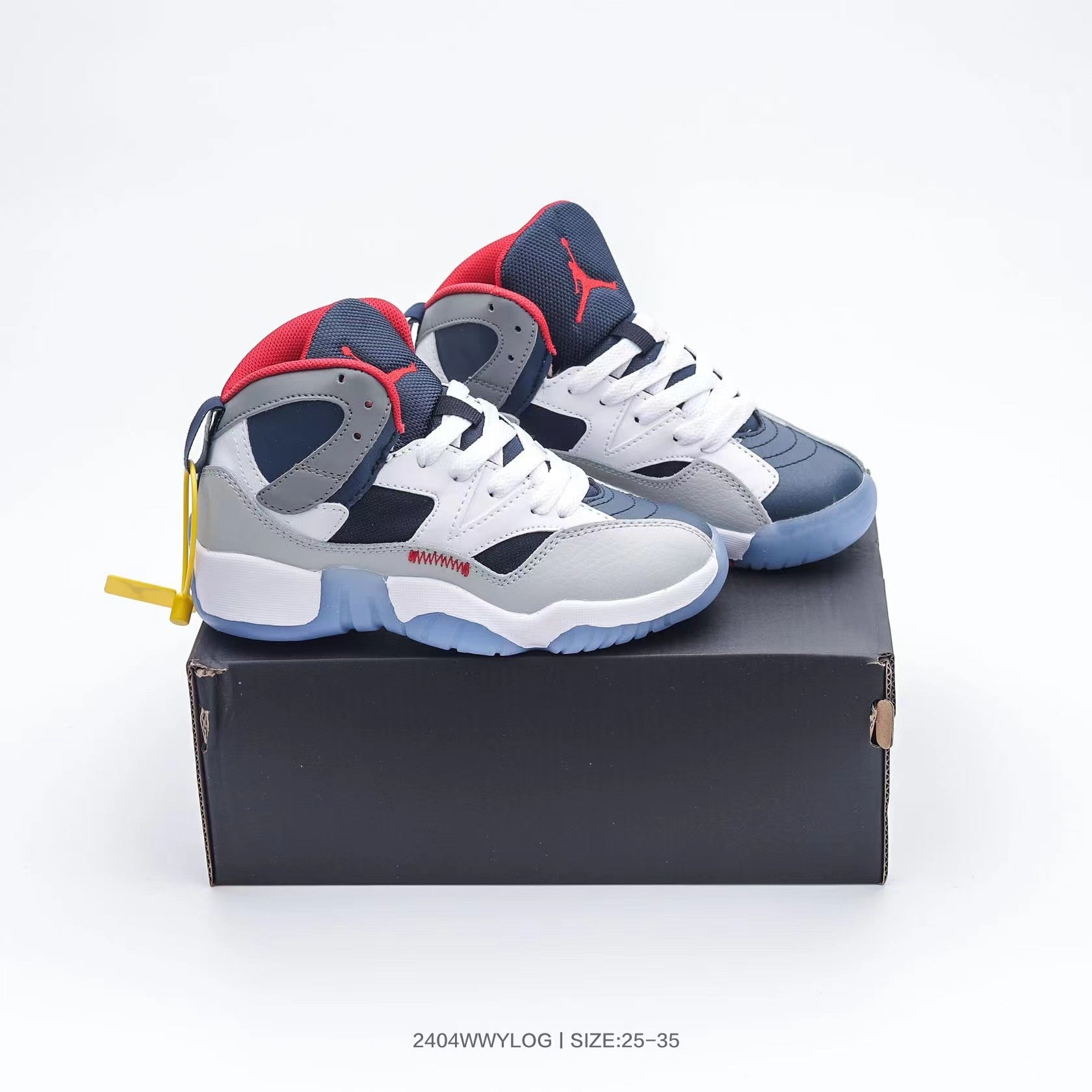 Jordan 612 series" white, grey, blue"
