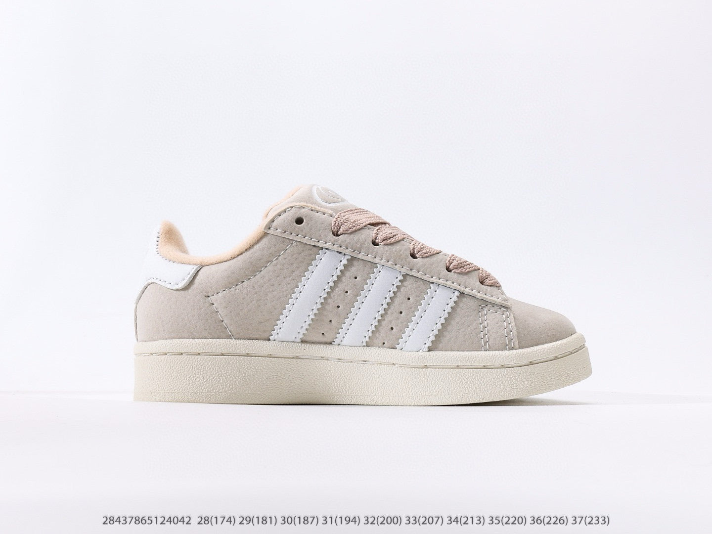 Adidas bread Dexter lace-up pig leather sneakers light pink"