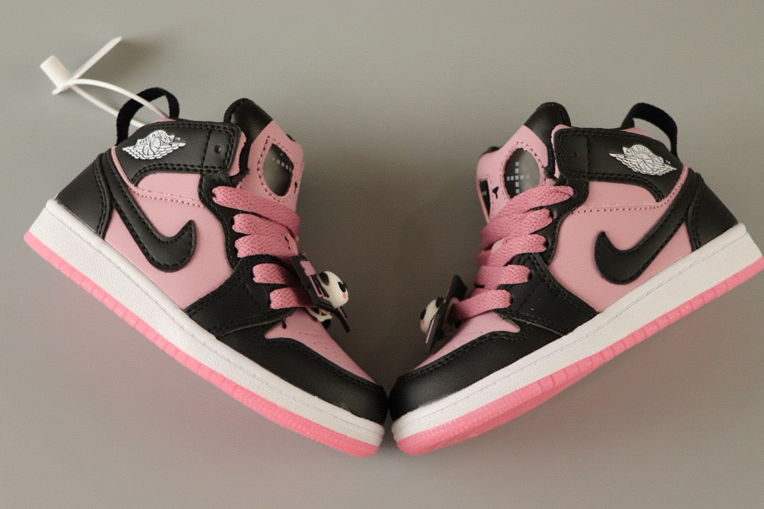 AJ Jordan Panda Light Shoes" black, pink"