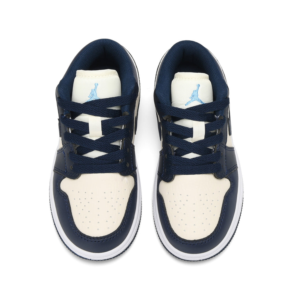 Qiaoyi low-top shoelaces" Navy, cream"