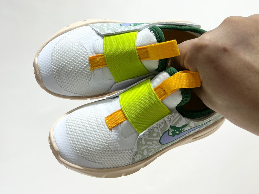 Nike's new barefoot slip" white, green"