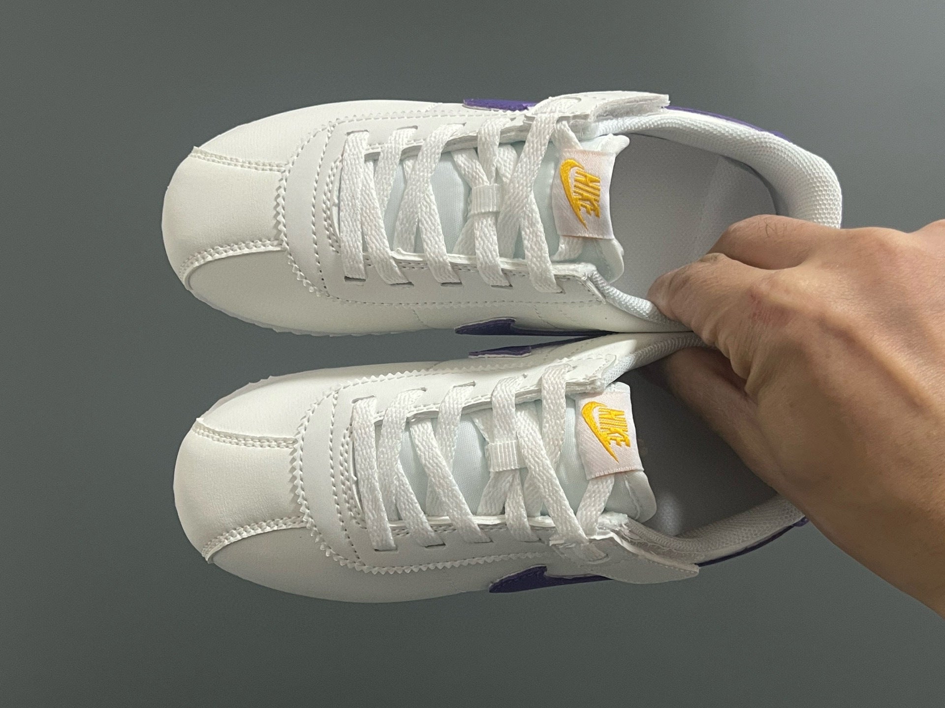 Nike Forrest Gump Classic Velcro Kids Shoes" white, blue"