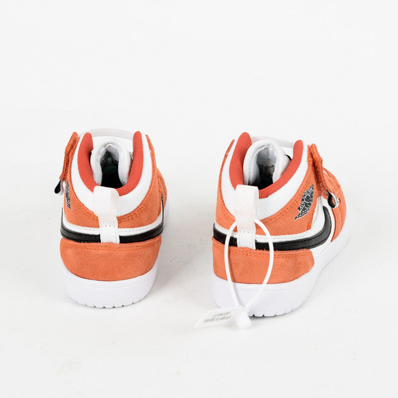 Jordan high top elastic band" orange , white"