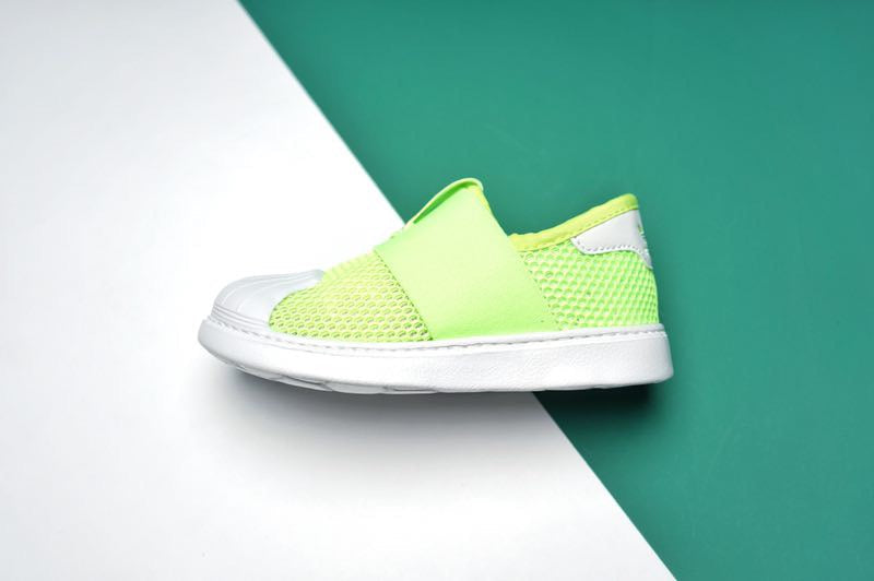 AD one-step soft shell mesh bandage shoes" yellow/ lime green with white"