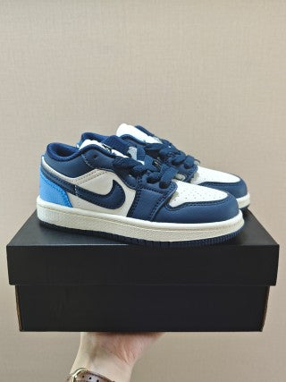 Qiao Yizhuan G version low-top children's lace-up sports shoes" blue, navy"