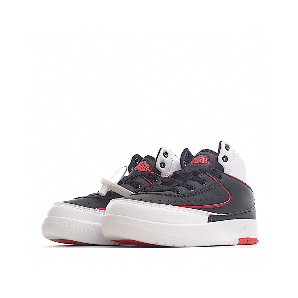 Jordan 2 retro running shoes for kids " white, black"