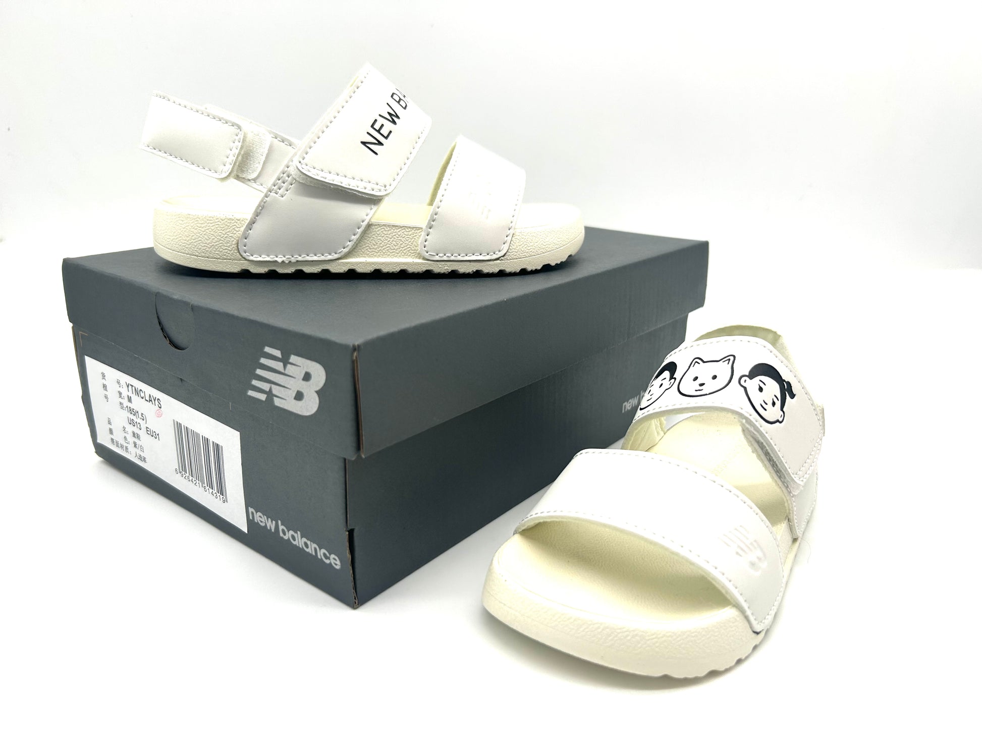 NB open toe sandals"white"