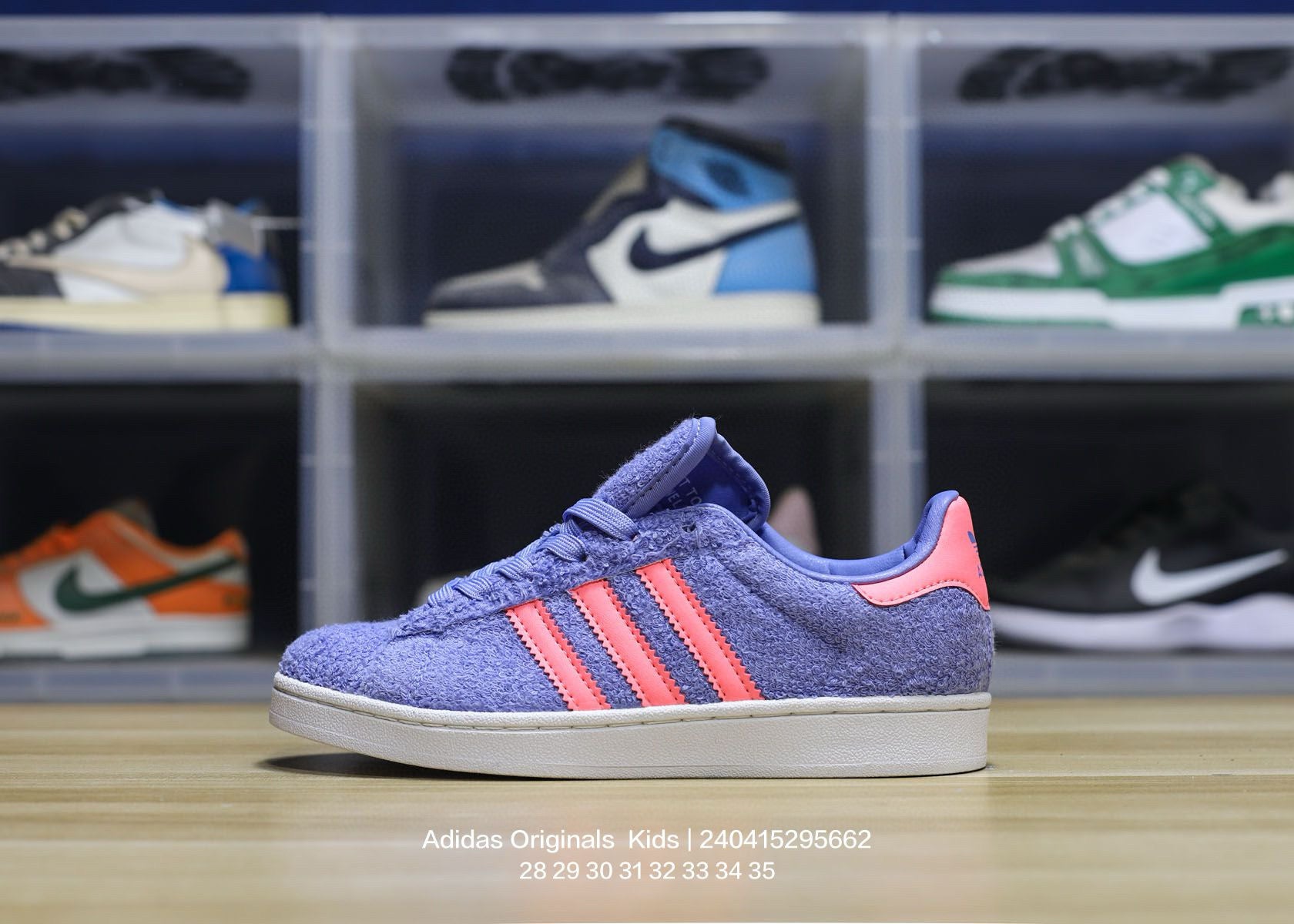 Adidas clover pig leather sneakers "blue"