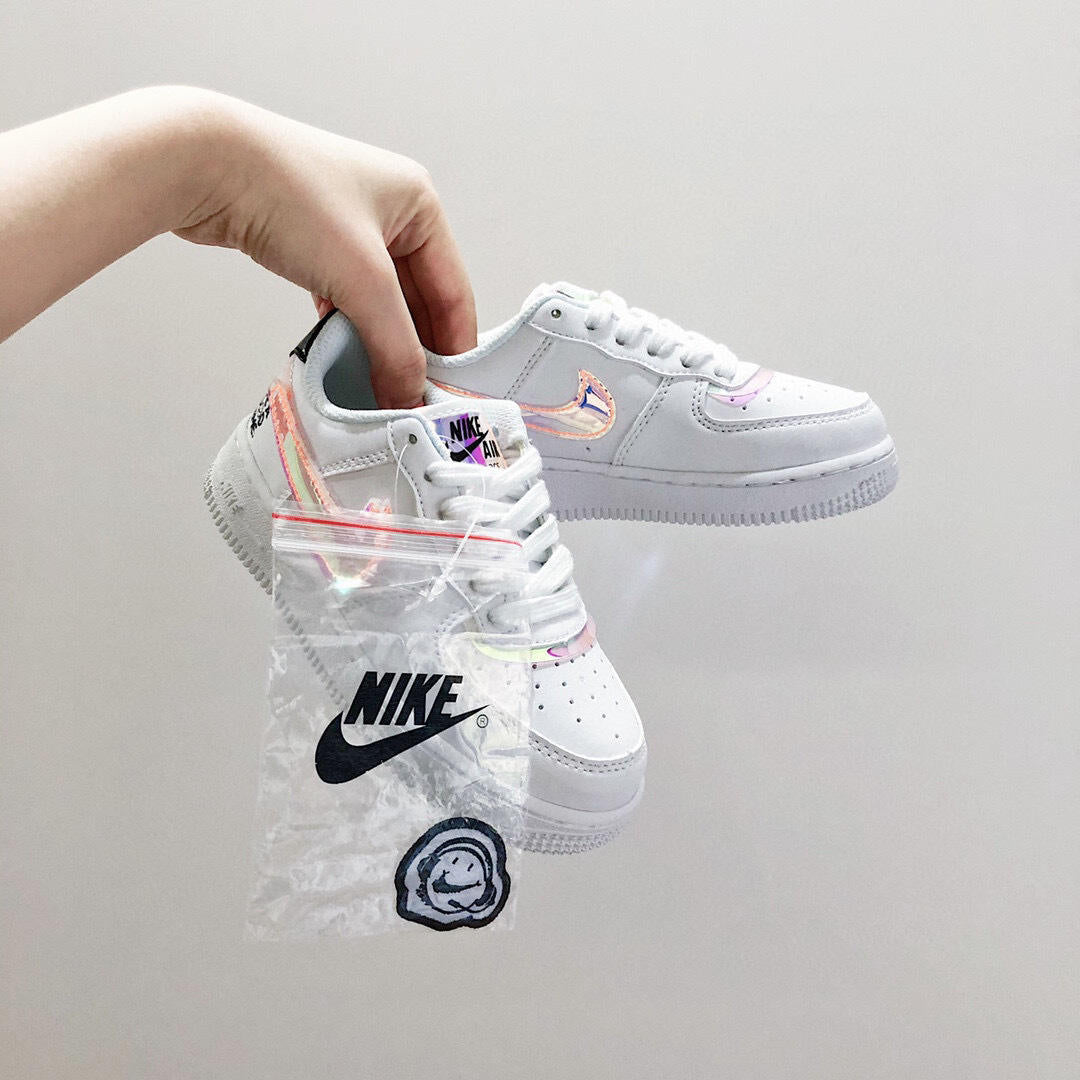 Air Force low-top lace-up sneakers" white"