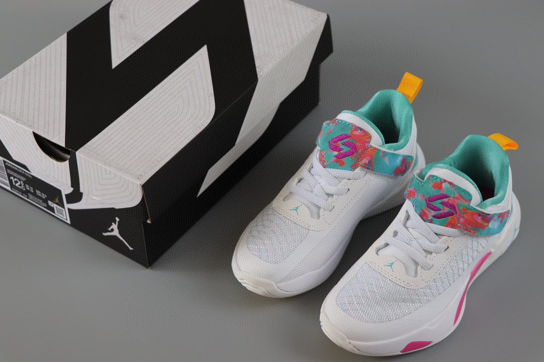 Jordan Doncic children's sports shoes" white, Turquoise"