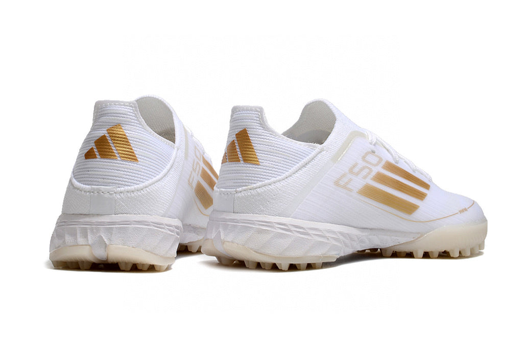 Adidas F50 knitted waterproof football shoes" white"