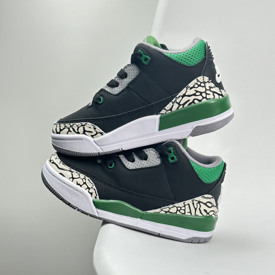 Jordan 3 children's shoes" black, green"