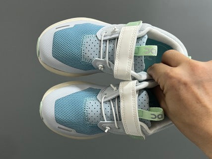 On Angpao Velcro Elastic Band" light blue and light gray"
