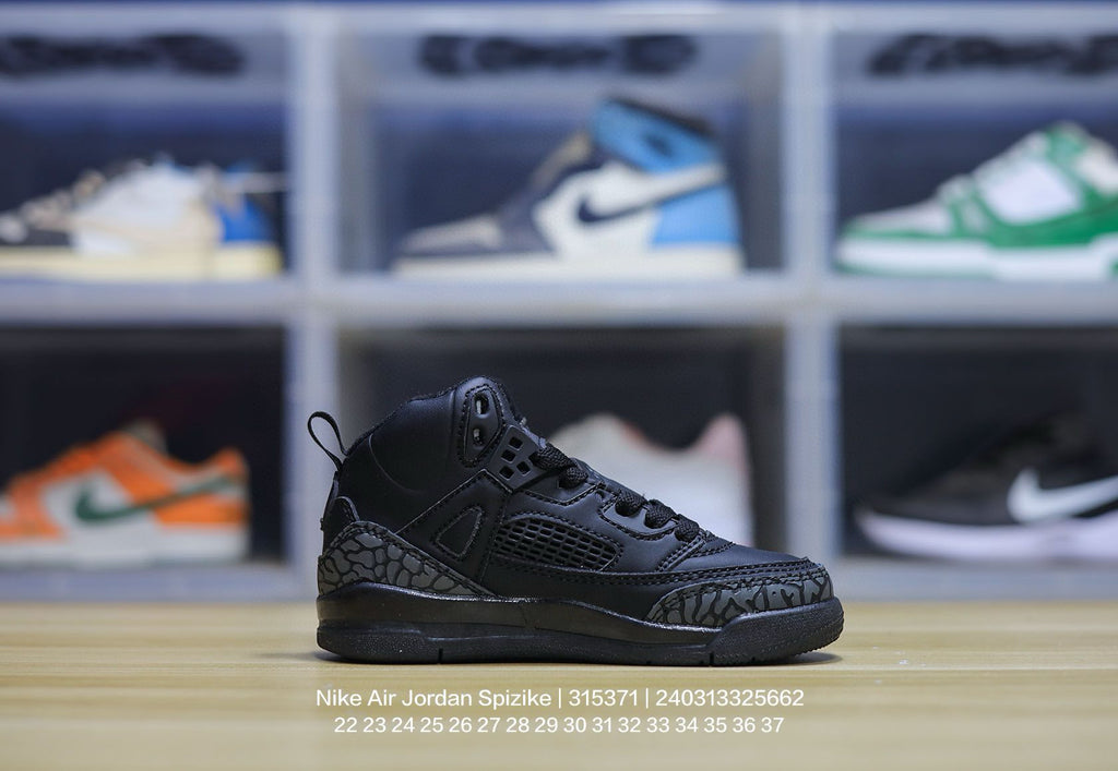 Jordan 3.5 3D Embossed Children's Shoes" black"