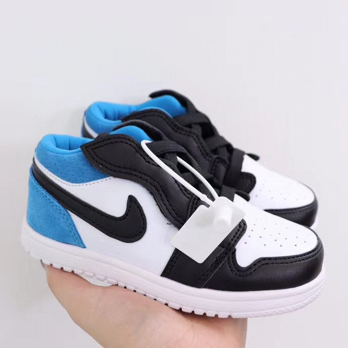 Jordan low top elastic band" white, black, blue"