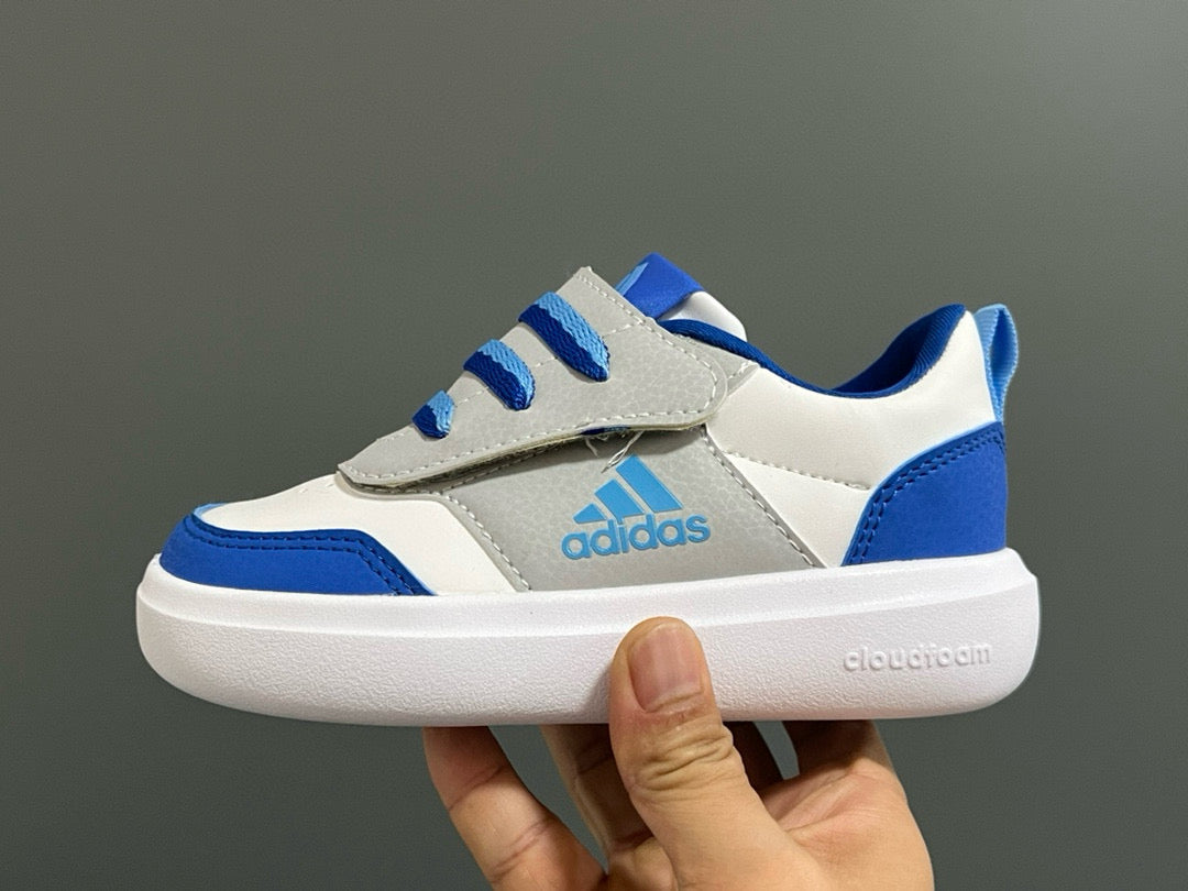 Adidas Little Dragon joint Velcro children's shoes" white, blue"